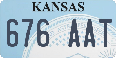 KS license plate 676AAT