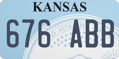 KS license plate 676ABB