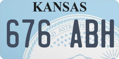 KS license plate 676ABH