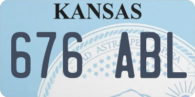 KS license plate 676ABL