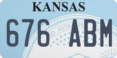 KS license plate 676ABM