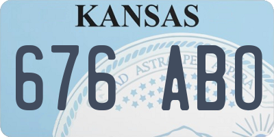 KS license plate 676ABO