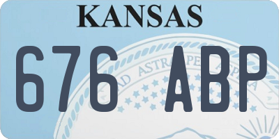 KS license plate 676ABP