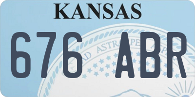KS license plate 676ABR