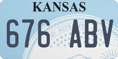 KS license plate 676ABV