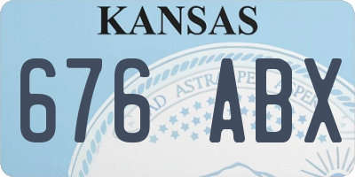 KS license plate 676ABX