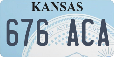 KS license plate 676ACA