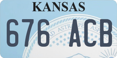 KS license plate 676ACB