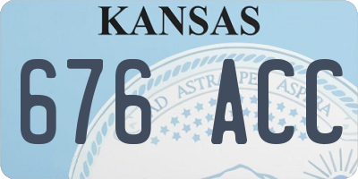 KS license plate 676ACC