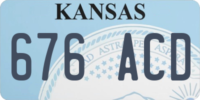 KS license plate 676ACD