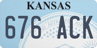 KS license plate 676ACK