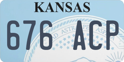 KS license plate 676ACP