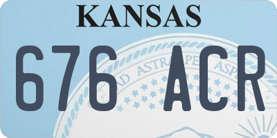 KS license plate 676ACR