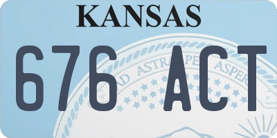 KS license plate 676ACT