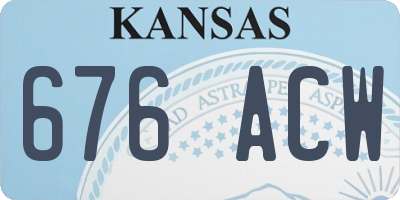KS license plate 676ACW