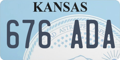 KS license plate 676ADA