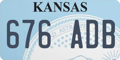 KS license plate 676ADB