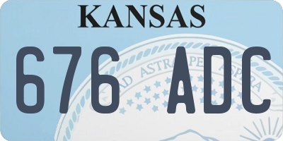KS license plate 676ADC