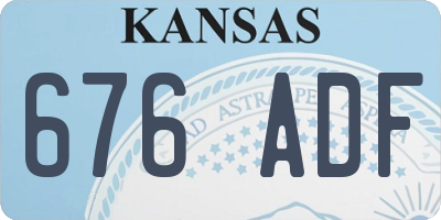 KS license plate 676ADF