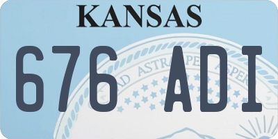 KS license plate 676ADI