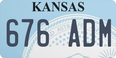 KS license plate 676ADM
