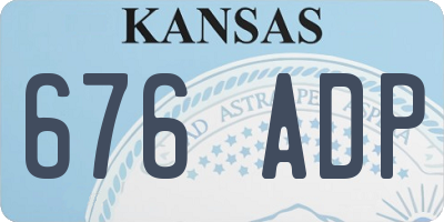 KS license plate 676ADP