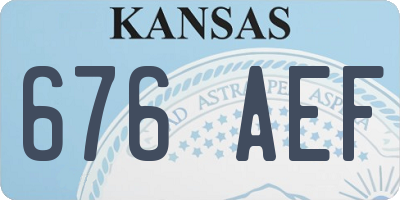 KS license plate 676AEF