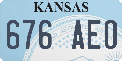 KS license plate 676AEO