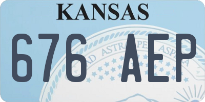 KS license plate 676AEP