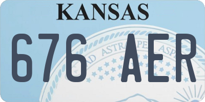 KS license plate 676AER