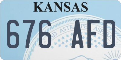KS license plate 676AFD