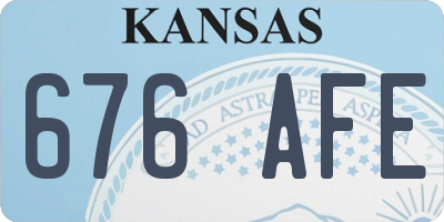KS license plate 676AFE
