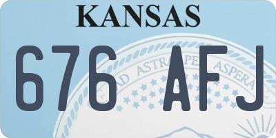 KS license plate 676AFJ