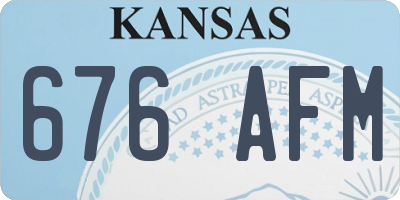 KS license plate 676AFM