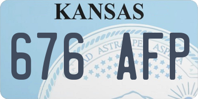 KS license plate 676AFP