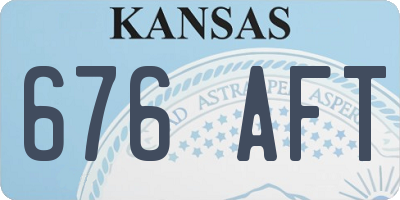 KS license plate 676AFT