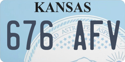KS license plate 676AFV
