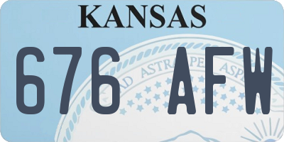 KS license plate 676AFW