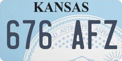 KS license plate 676AFZ