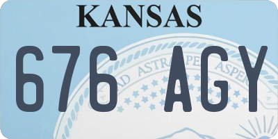 KS license plate 676AGY
