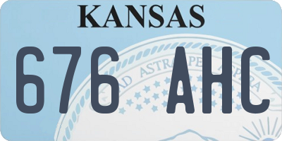 KS license plate 676AHC