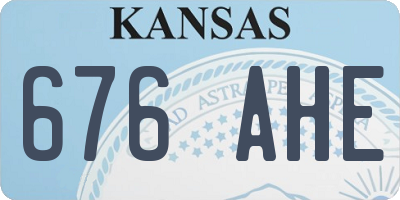 KS license plate 676AHE