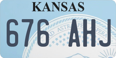 KS license plate 676AHJ