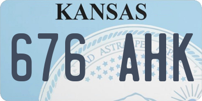 KS license plate 676AHK