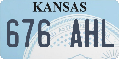 KS license plate 676AHL