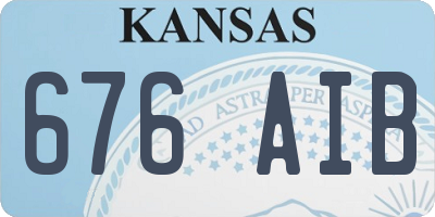 KS license plate 676AIB