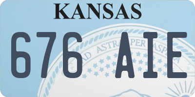 KS license plate 676AIE