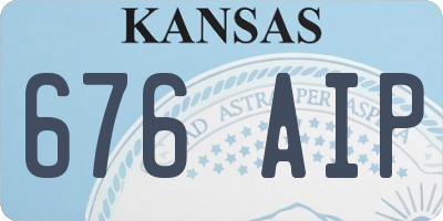 KS license plate 676AIP
