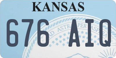 KS license plate 676AIQ
