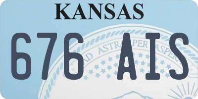 KS license plate 676AIS